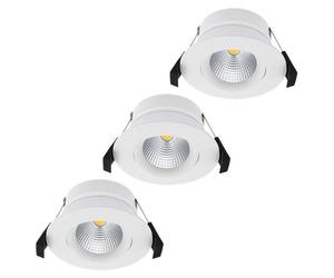 Shelly HiluxLED DS8 - Foco empotrable para techo - LED - 8 W - Clase G - 2200-6000 K - blanco (paquete de 3)