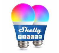 Shelly Multicolor Bulb E27 Gen3 - Bombilla LED Inteligente Multicolor Wi-Fi y Bluetooth, Color RGBW y Blanco Regulable 2700K-6500K, 800 lm, 8,5 W, Medición Consumo, Control por voz - Paquete de 2