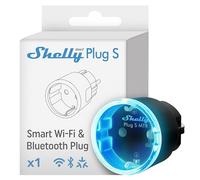 Shelly Plug S Gen3 Matter negro - pequeño enchufe inteligente con conectividad Bluetooth y medición de potencia / Admite hasta 12 A 2500 W
