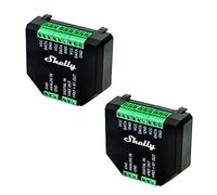 Shelly Plus - 2 relés Smart Home Interface Plus, control digital por WLAN y aplicación, automatización doméstica WiFi, 3,3 V, aplicable a sensores DS18B20 y DHT22