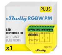 Shelly Plus RGBW PM - Módulo para Fita de Leds WiFi/BT