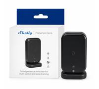 Shelly Presence Gen4 Negro - Sensor de Movimiento y Presencia Zigbee, Wi-Fi y Matter, 42 m², 180°, Detección 10 Zonas, Control inalámbrico por Shelly App, Alexa, Google Home y SmartThings