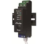 Shelly pro 2pm, smart relé con 2 canales inalámbrico, lan & bluetoot
