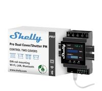 Shelly Módulo para persianas Pro Dual Cover PM Wi‑Fi 2 motores bidireccionales 32A Negro