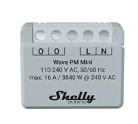 Shelly Wave PM Mini, Contador de Consumo Eléctrico Z-Wave, 1 Canal 16A, Medidor Inalàmbrico inteligente, Necesita hub Z-Wave, Control remoto