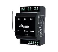 Shelly Qubino Wave Pro 3| Interruptor de relé Z-Wave| 3 canales (16A por canal)| Contactos secos| Montaje en carril DIN| SmartStart Configuración| Necesita hub Z-Wave