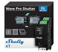 Shelly Qubino Wave Pro Shutter Z-Wave - Control de persianas enrollables de 2 canales, montaje en carril DIN