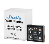 Shelly Wall Display Negro | WiFi & Bluetooth Panel De Control Inteligente Con Interruptor De 5 A Integrado Y Pantalla De Color | Automatización Del Hogar | Aplicación iOS Android | Sensores LUX