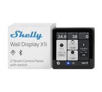 Shelly Wall Display X1i Negro - Panel de Control con Pantalla Táctil de 4 Pulgadas, Relé Integrado para Luces, Wi-Fi 6, Bluetooth 5.0, Monitorización de Energía, Control por App, Voz y Plataforma