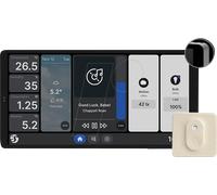 Shelly Wall Display X2 Plat BLU H&T Marfil (Paquete)- Panel de Control Domótico Wi-Fi con Termómetro, Higrómetro, Pantalla Táctil de 6.95’’, Interruptor de 5A, Termostato, Aplicación y Home Assistant