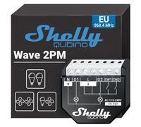 Shelly Wave 2PM- Z-wave Smart Interruptor Relé, 2 Canales 16 A, con Medidor De Consumo, Automatización Del Hogar, Necesita Z-Wave Gateway, Bajo Consumo De Energía, Amplio Alcance