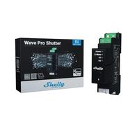 Shelly Wave Pro Shutter, Interruptor Z-Wave para Persianas con Medidor de Consumo de energía, 10 A por Canal, Temporizador Inteligente, Montaje en carril DIN, Control Inalámbrico con app