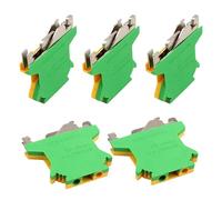 SHENGYIG 5 Carril DIN Conectores, UK2,5 Kit de Bloques de Terminales | Latón Bloques de Terminales DIN Rail, Bloques Terminales para Carril DIN Kit para Cableado