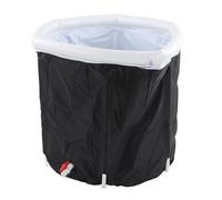 shenruifa Bañera plegable negra, apariencia simple, cómoda bañera para una recuperación rápida después de un entrenamiento intensivo, 85 cm de diámetro