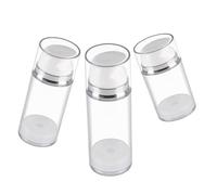 SHERCHPRY 3piezas Frasco Bomba Airless Vacío Dispensador De Loción Para Viajes Unidades Tamanos Envase Cosmético Airless Transparente De Abs