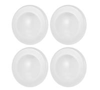 SHERCHPRY 4 Tapas Decorativas para Orificios Reservados en Pared, Tapa Plana ABS de Color Blanco, Accesorio para Cubre Pared y Embellecedor de Tubería en Baño y Fontanería Doméstica