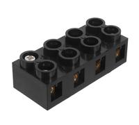 SHERCHPRY Bloque de Terminales de Tornillo de 4 Posiciones Negro Jx5-6004 Aislamiento de PC y Cobre para Circuitos Complejos y Máquinas, Soporte para Tiras de Barrera de Alambre