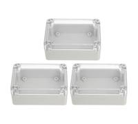 SHERCHPRY Caja Eléctrica Exterior Transparente de 3 Piezas con Carcasa de Plástico Abs As, Resistente a Rayos Uv, Estructura Modular Expandible y Tapa Abatible para Conexiones en Parques