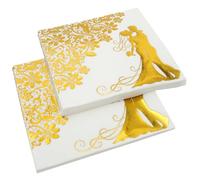 SHERCHPRY Servilletas de Boda 40 de Pulpa de Madera Desechables Seguras y Amigables Estilo Elegante y Chic Ideales para Fiestas y Entretenimiento Diario