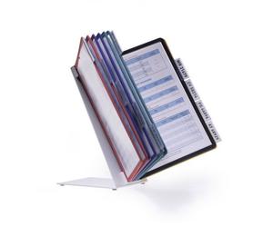 SHERPA Clasificador de Mesa Metálico Vario Table con 10 Fundas A4 Multicolor