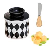 Shibida Mantequera de Porcelana,Mantequillera de Cerámica,Mantequilleras con línea de agua,Mantequera de cerámica con tapa,para guardar mantequilla fresca,Apta para Lavavajillas