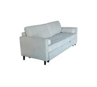 Shiito | Modelo Lola JC - Sofá Cama 3 plazas | con Sistema de Apertura Extensible en Cama | Tapizado en Tela Ártico- 90x90x210 cm
