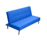 SHIITO | Modelo Tiffany - Sofá Cama de 3 Plazas con Sistema Clic-Clac | Ideal para optimizar el Espacio y Recibir visitas con Comodidad | Diseño capitoné Azul - 188 x 88 x 88 cm