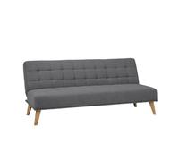 SHIITO | Modelo Versalles - Sofá Cama con Apertura Clic-Clac | Donde la Elegancia y el Confort se encuentran | Diseño Capitoné en Color Gris | 189.5 x 88 x 89 cm