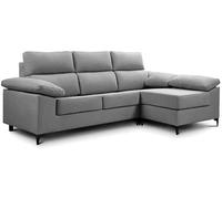 Shiito | Sofá CONTESSINA de 4 Plazas con Chaiselongue | Diseño Elegante y Práctico | 255 cm de Ancho - Color Gris Perla