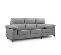 Shiito | Sofá Lucrezia de 4 Plazas | Diseño Elegante y Compacto | 255 cm de Ancho - Color Gris Perla