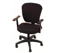 SHILINTONG Computer Bürostuhl Schonbezug Drehbarer Stuhlbezug 2 Stück Universal Jacquard Farbic Abnehmbar Waschbar Anti-Staub (Balck)