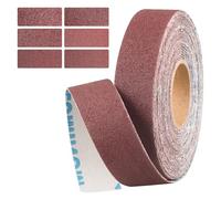 Shineboc Rollo de papel de lija de grano 100 de 2,5 cm x 100 m, rollo de papel de lija continuo abrasivo de óxido de aluminio para automoción, carpintería, lijadoras de archivos de aire, bloques de