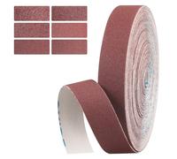 Shineboc Rollo de papel de lija de grano 180 de 2,5 cm x 100 m, rollo de papel de lija continuo abrasivo de óxido de aluminio para automoción, carpintería, lijadoras de archivos de aire, bloques de