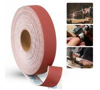 Shineboc Rollo de papel de lija de grano 600 de 2,5 x 250 cm, rollo de papel de lija continuo abrasivo de óxido de aluminio para automoción, carpintería, lijadoras de archivos de aire, bloques de