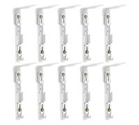 SHINEOFI 10 Juegos Soporte Doble para Cortinas Doble Riel y Fijación Lateral Accesorio Resistente para Instalación Fiable en Ventanas