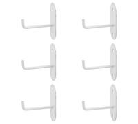 SHINEOFI 10 Unidades Gancho para Panel Perforado con Orificios Ovalados Accesorio Resistente y Duradero para Organización Industrial