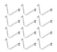 SHINEOFI 12 Piezas Clip en Forma de V para Equipo de Limpieza de Piscinas, Acero Inoxidable Doble Pasador, Soporte Ergonómico y Agarre Firme para Cepillo y Aspiradora