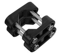 SHINEOFI 2 Piezas Abrazadera para Asta de Bandera Marina de Nylon y Acero Inoxidable, Soporte Práctico y Resistente para Mástil en Entornos Marinos y Barcos