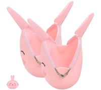 SHINEOFI 2 Piezas Monedero de Silicona Rosa Forma de Conejo, Pequeño | Cara 3d de Animal, Estilo Cartoon Divertido, Ligero y Fácil de Llevar, para Guardar Monedas