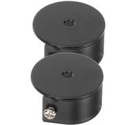 SHINEOFI 2 Piezas Soportes para Barra de Cortina de Ducha de Aleación Negra | Montaje Lateral Ahorra Espacio, Resistente Corrosión, para Varilla Tensora y Baño Ordenado