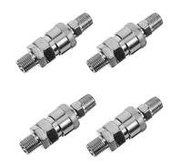 SHINEOFI 4 Piezas Conector Rápido Tipo C para Manguera de Aire de Metal Mecanismo de Acoplamiento Rápido y Rosca 1/4' Adecuado para Compresores Portátiles