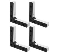 SHINEOFI 4 Piezas Patas para Sofá y Mueble en Aleación de Aluminio en Forma L E I con Tornillos M5, Fácil Instalación y Aumento de Altura para Gabinete y Sofá Negro