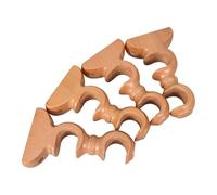 SHINEOFI 4 Piezas Soporte de Barra de Cortina Doble, Base Fija 29 MM | Acabado Veteado Color Caqui, Placas Gruesas Orificios Previos, para Hogar y Estancias