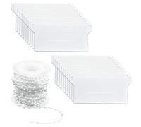 SHINEOFI Accesorios para Cortinas Verticales de Plástico Placa Inferior de Color Claro y Pesos Ajustables para Persianas en Cocina y Comedor