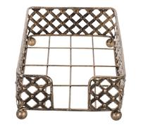 SHINEOFI Caja Dispensadora de Papel para Manos Estilo Vintage Americano, Estructura Abierta de Metal Dorado, Resistente y Decorativa para Baños y Hogares