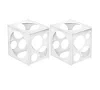 SHINEOFI Caja Medidora de Globos 11 Agujeros para Medir Tamaños, Caja de Plástico Pequeña Adecuada para Accesorios de Fiesta y Adornos de Globos