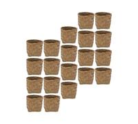 SHINEOFI Caja Tejida de Paja Natural para Dulces 20 Piezas, Recipiente para Embalaje de Regalos y Golosinas, Caja de Almacenamiento para Fiestas y Bodas, Estuche Decorativo Ecológico