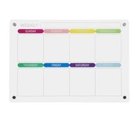 SHINEOFI Calendario Magnético Semanal para Nevera, Tablero de Planificación Semanal de Acrílico Blanco, Borrable en Seco, sin Residuos, para Oficina y Escuela