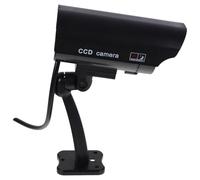 SHINEOFI Cámara Falsa Cámara Simulada de CCTV Hogar, Abs, Negra, Instalación Fácil, 2 Pilas AAA No Incluidas, para Interior y Exterior