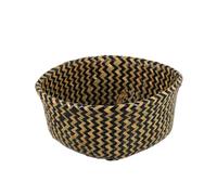 SHINEOFI Cesta de Paja para Macetas Plegable, Decorativa y Versátil | Estilo Rústico Minimalista, para Plantas y Objetos Sueltos, Uso en Baño o Entrada, Ahorro de Espacio